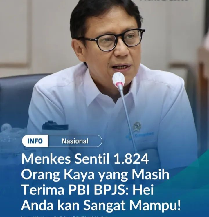 Budi Gunadi Sadikin: 1.824 Orang Terkaya Masih Terima PBI BPJS, Data Akan Direview 3 Bulan