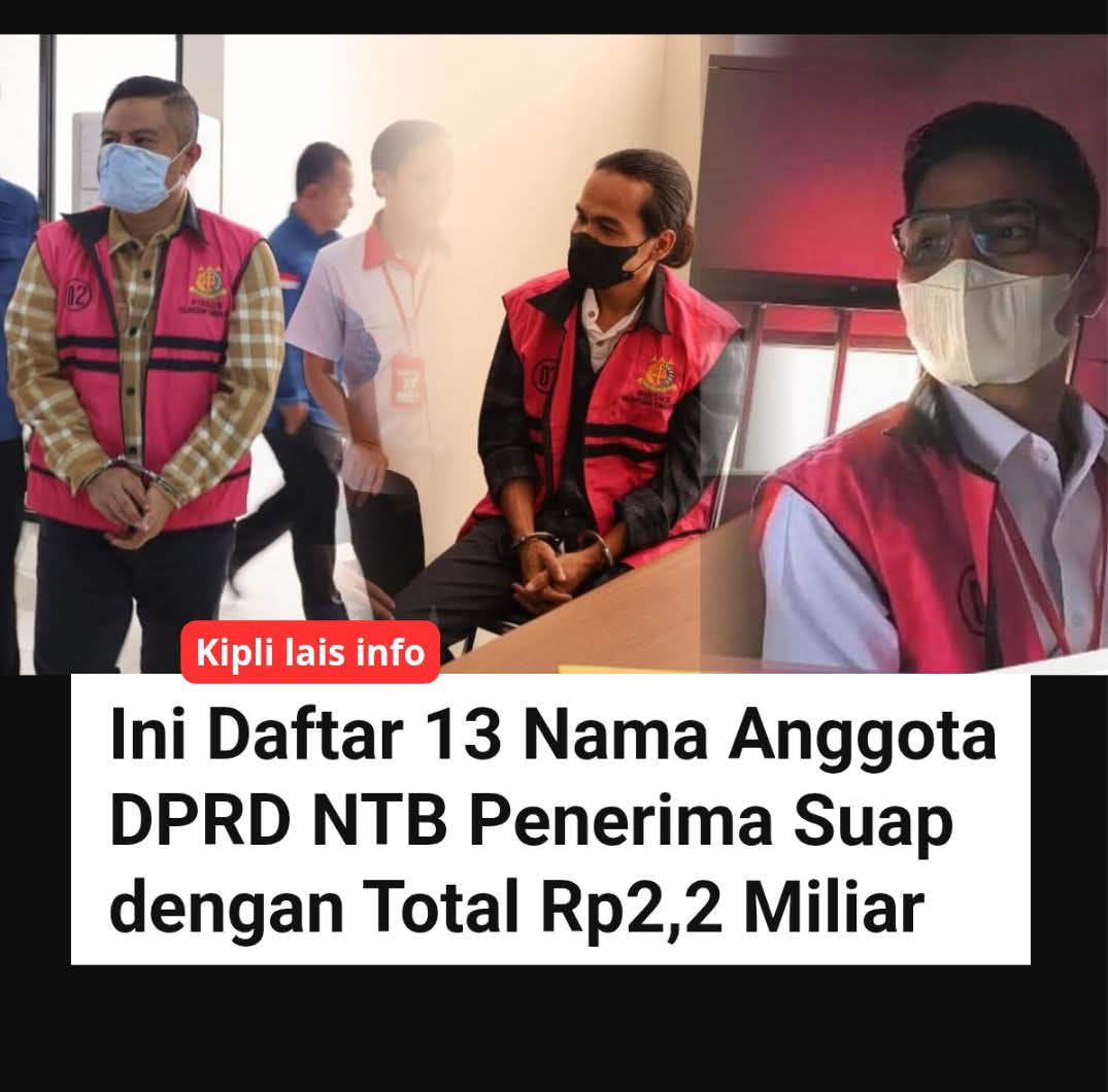 Ini Daftar 13 Nama Anggota DPDR Yang Terima Suap